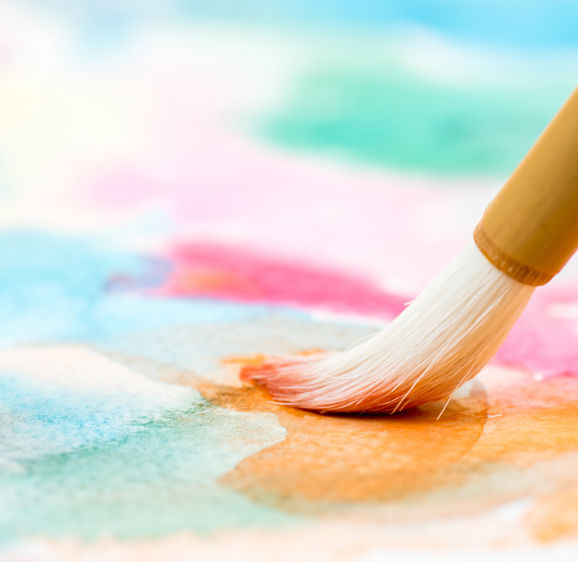 bamboo brush on abstract watercolor painting bamboo brush on abstract watercolor painting