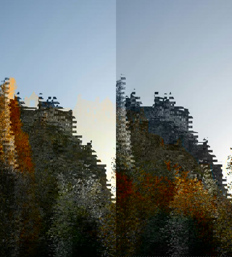 Edinburgh Castle at sunset Edinburgh Castle at sunset