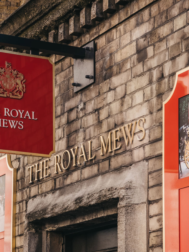 The Royal Mews sign The Royal Mews sign