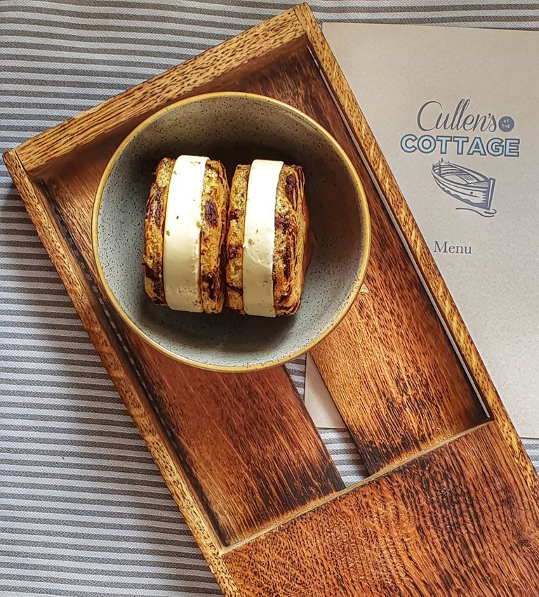 Cookie ice cream sandwich from Cullen's at the Cottage Cookie ice cream sandwich from Cullen's at the Cottage