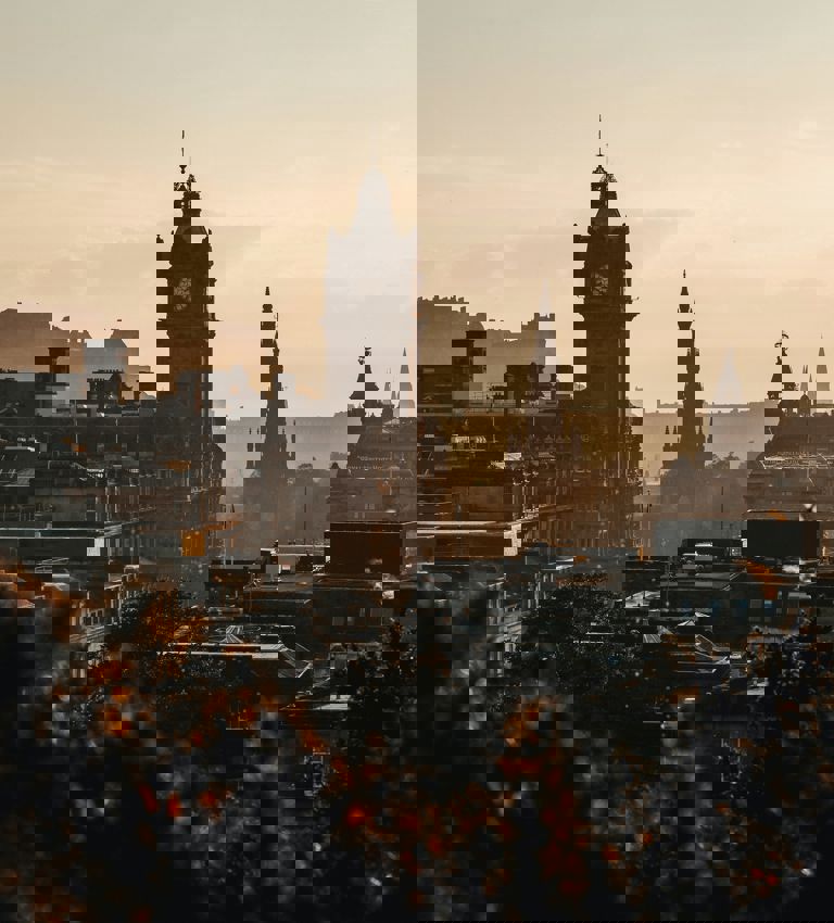 View of Edinburgh in the haze View of Edinburgh in the haze