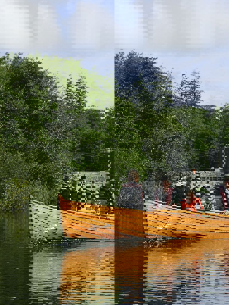 Family on a boating experience Family on a boating experience