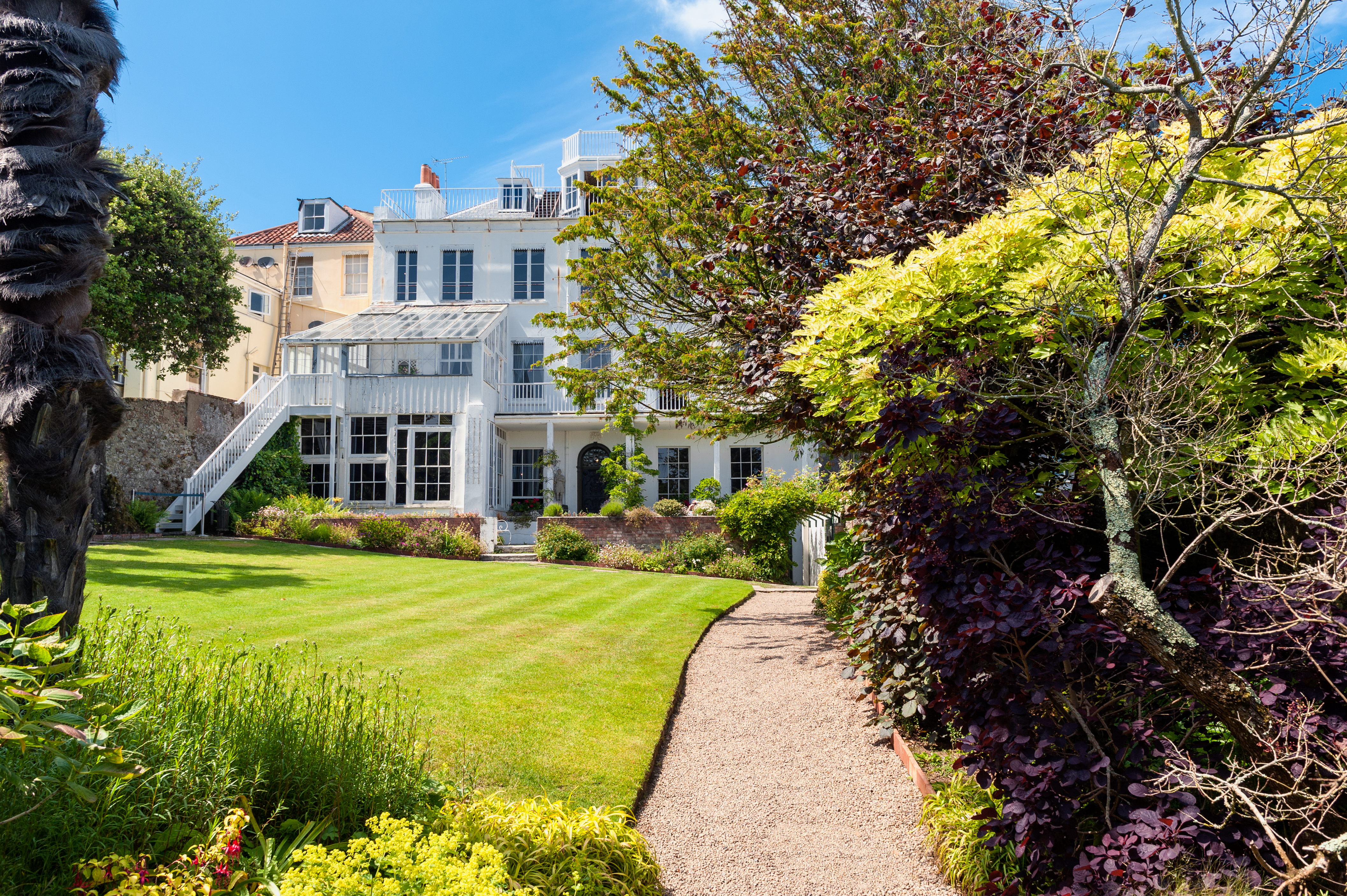 Hauteville House in Saint Peter Port, Guernsey, Channel Islands, UK on July 5, 2013. Famous french poet Victor Hugo used to live here in the 19th Century.