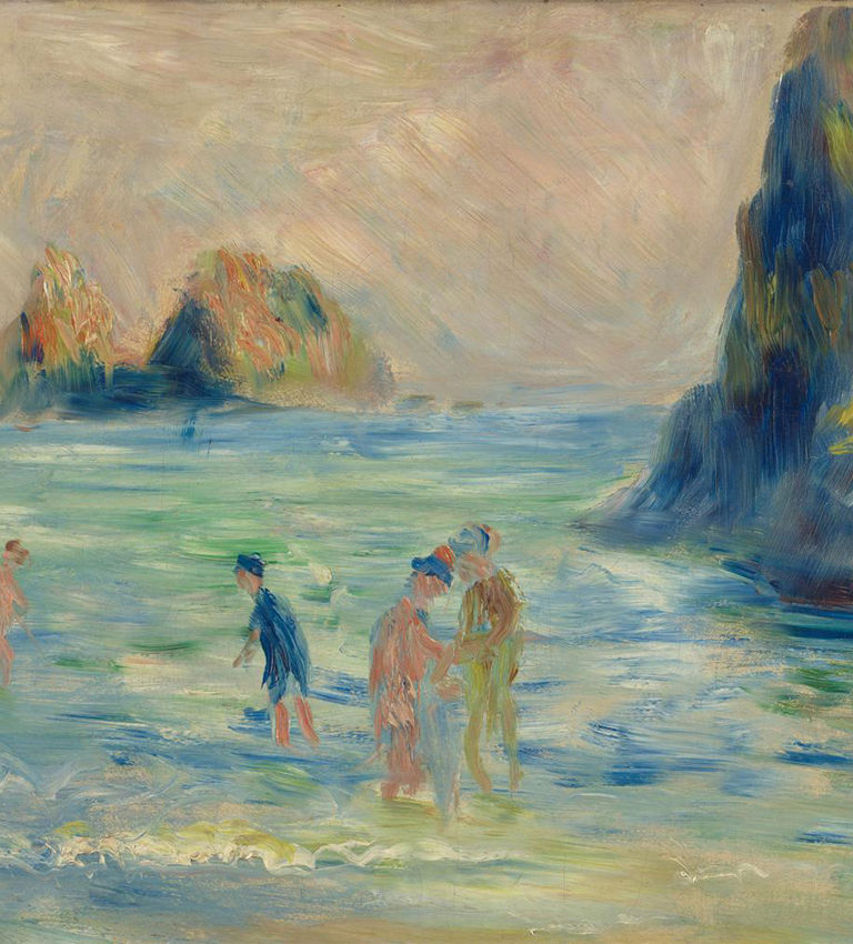 Renoir painting of Moulin Huet, Guernsey Renoir painting of Moulin Huet, Guernsey