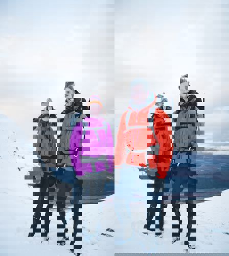 Luke and Hazel Robertson in the snow Luke and Hazel Robertson in the snow