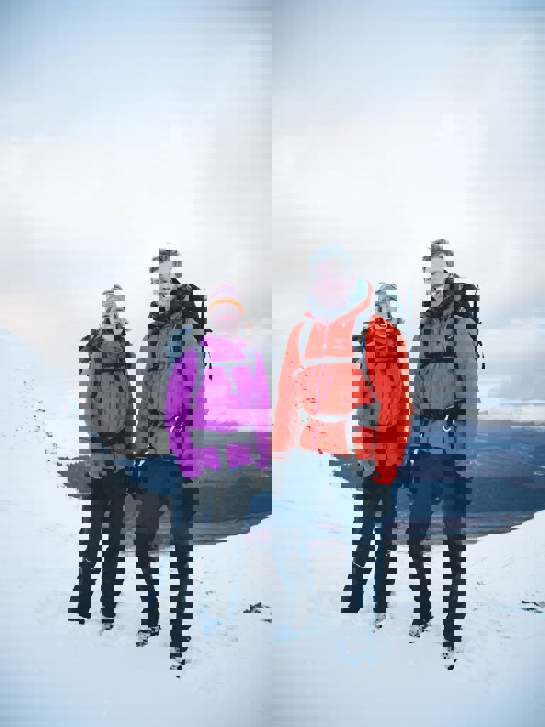 Luke and Hazel Robertson in the snow Luke and Hazel Robertson in the snow