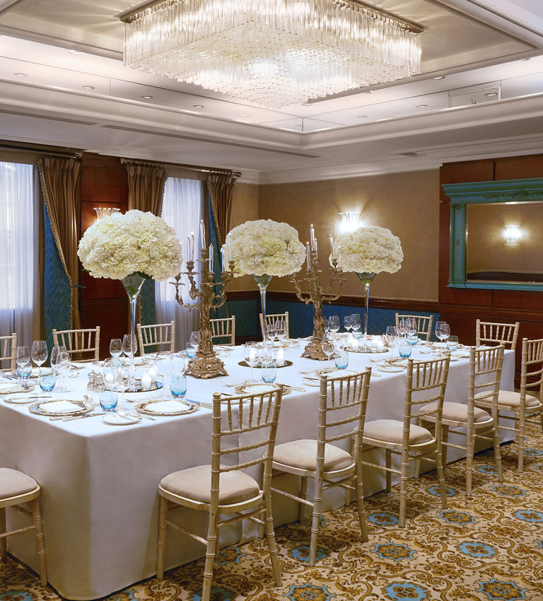 Dining set up at The Rubens Rembrandt Suite Dining set up at The Rubens Rembrandt Suite