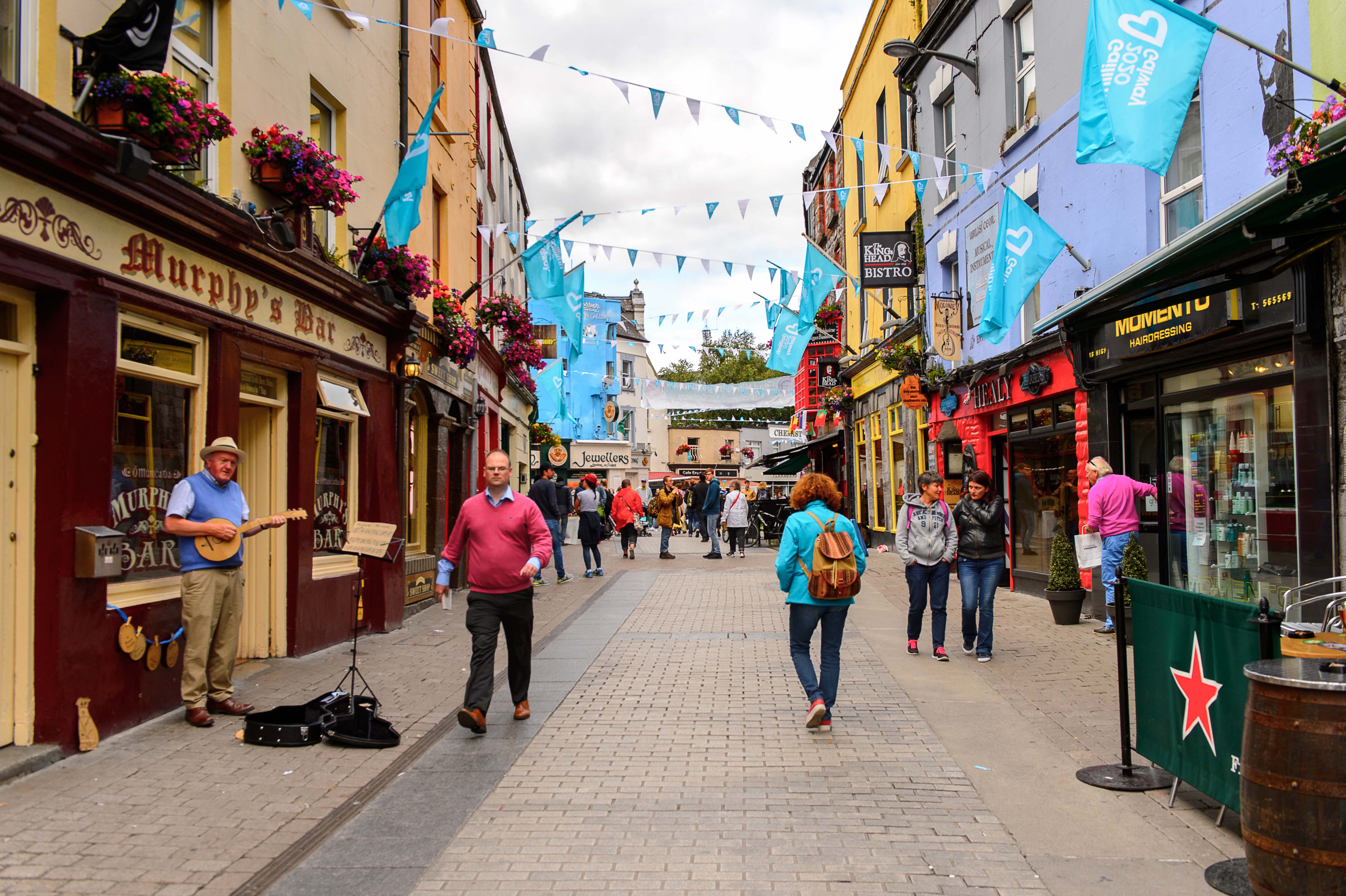 Touristic area in Galway, Ireland. Galway will be European Capital of Culture