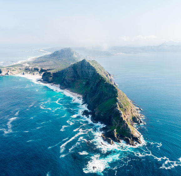 Cape Point and Cape of good hope (South Africa) aerial view shot from a helicopter Cape Point and Cape of good hope (South Africa) aerial view shot from a helicopter
