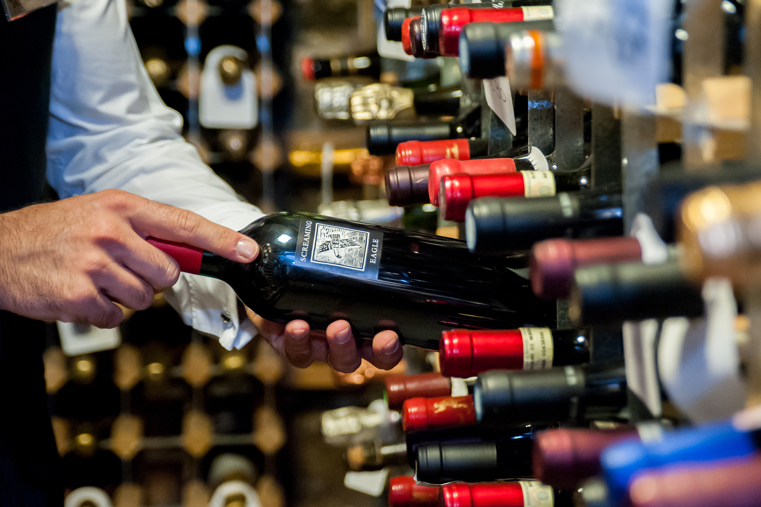 Wine selection at Summer Lodge