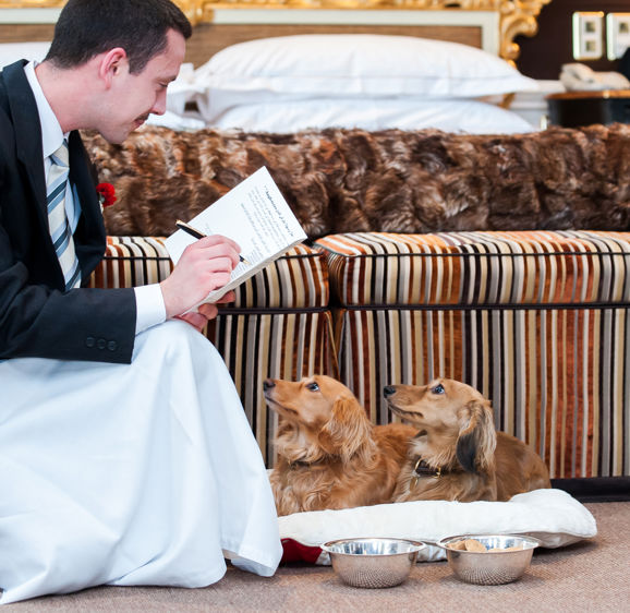 Pet service, complimentary dog bed and bowls Pet service, complimentary dog bed and bowls