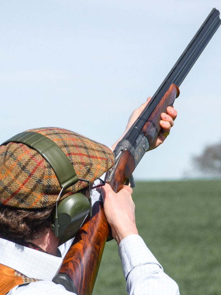 English gentleman with shotgun English gentleman with shotgun