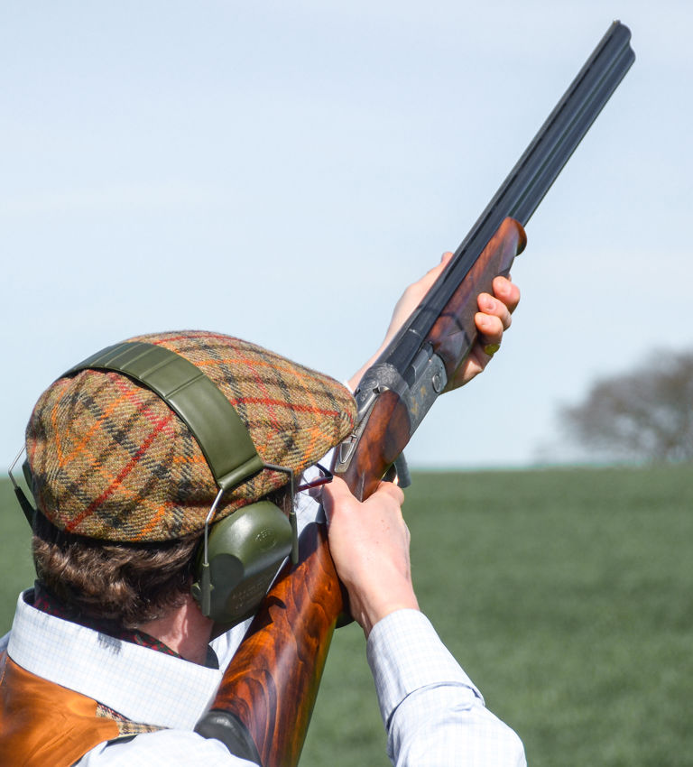 English gentleman with shotgun English gentleman with shotgun