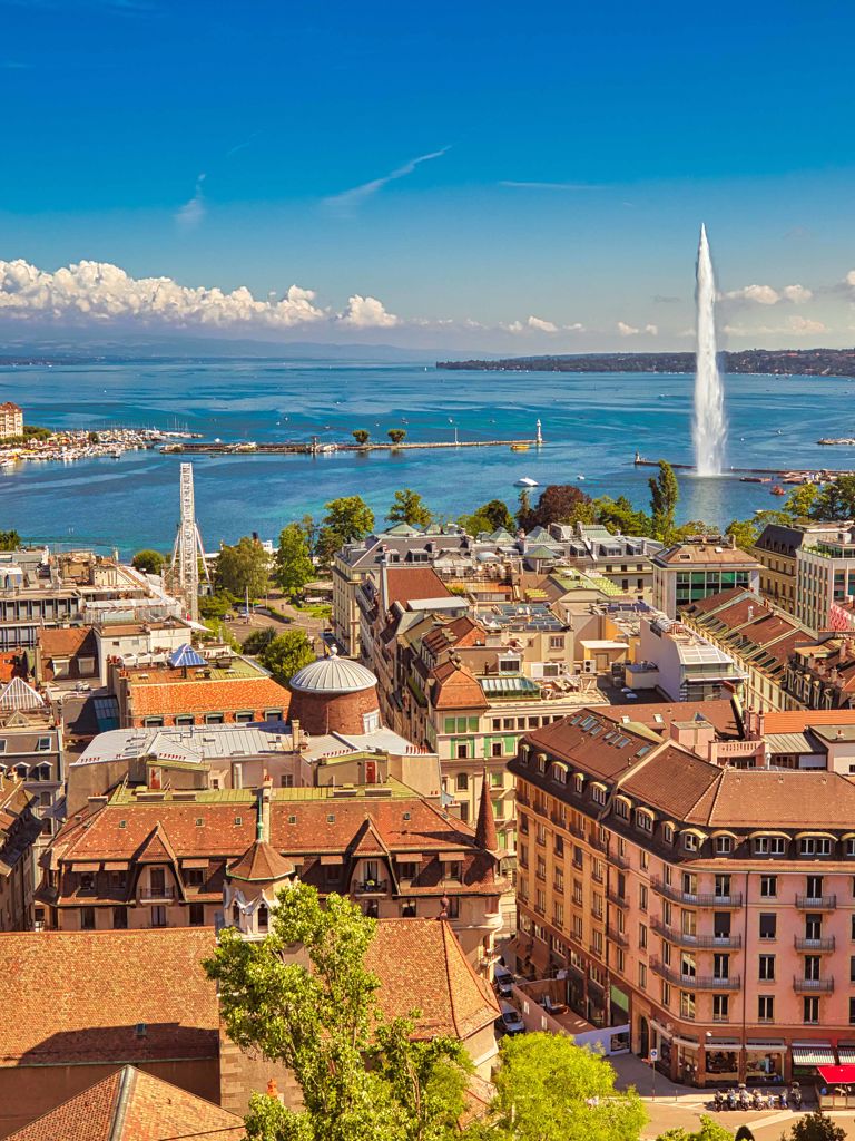 View Of Geneva From St. Pierre Cathedral View Of Geneva From St. Pierre Cathedral