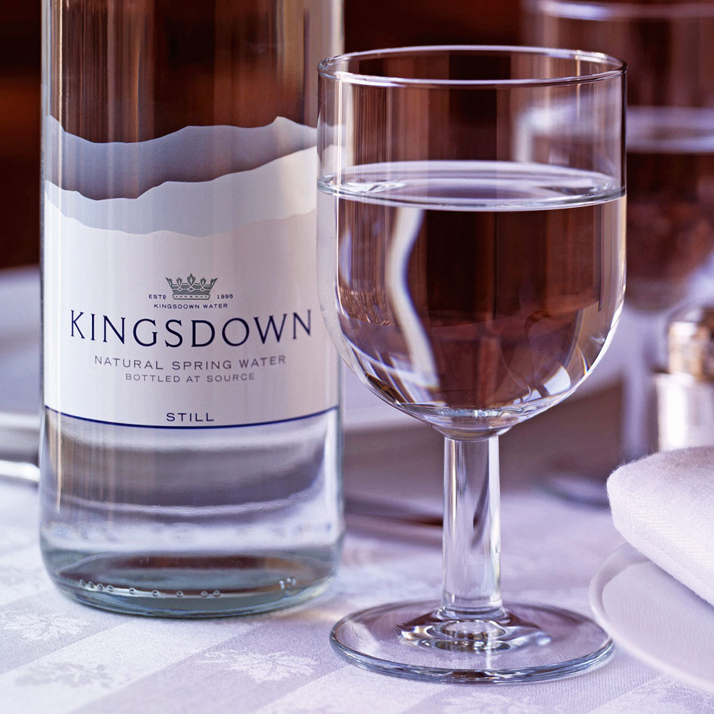 Bottle of Water and glass