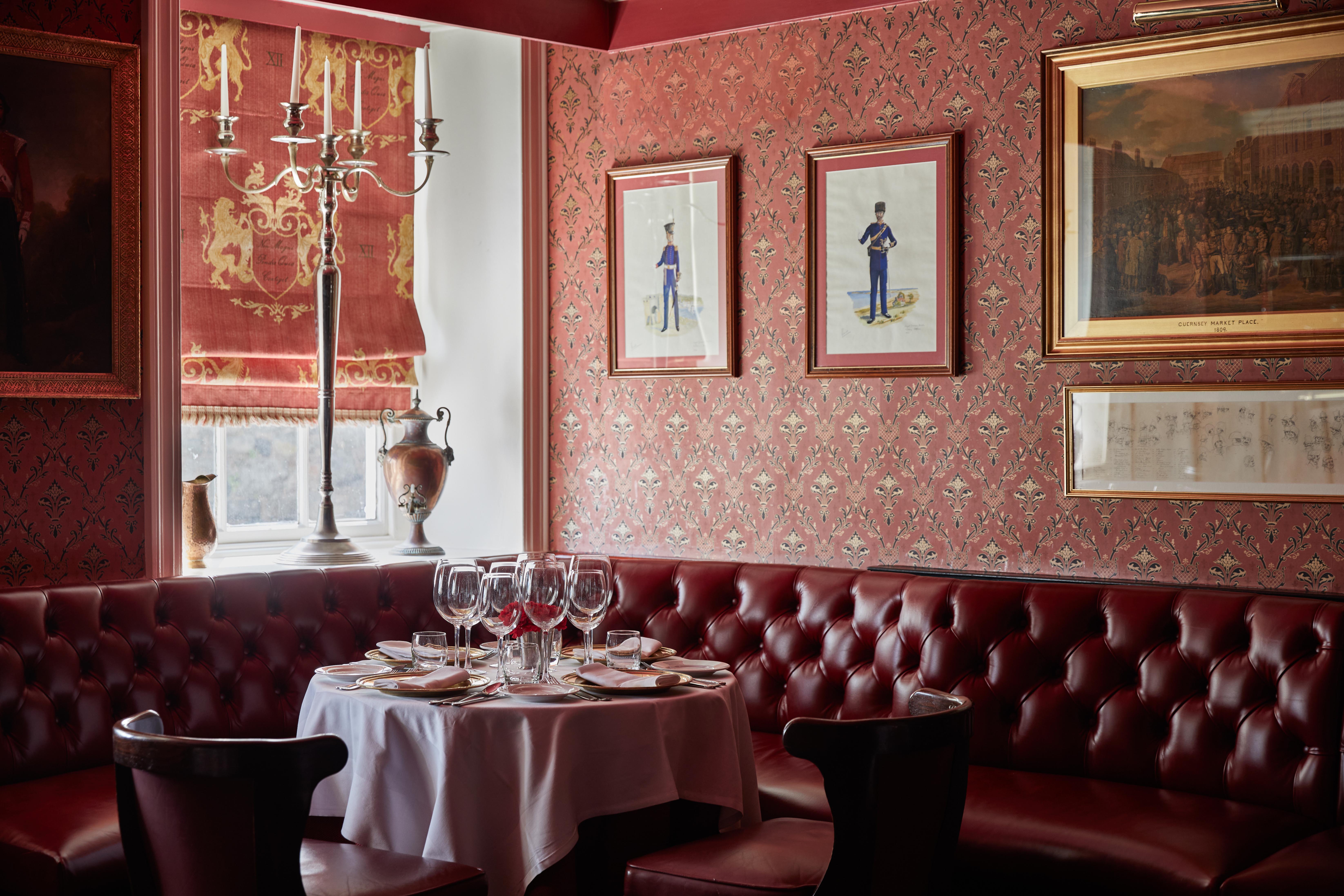 Table set up in The Curry Room
