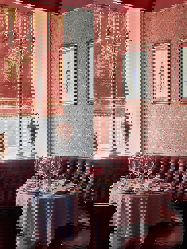 Table set up in The Curry Room Table set up in The Curry Room