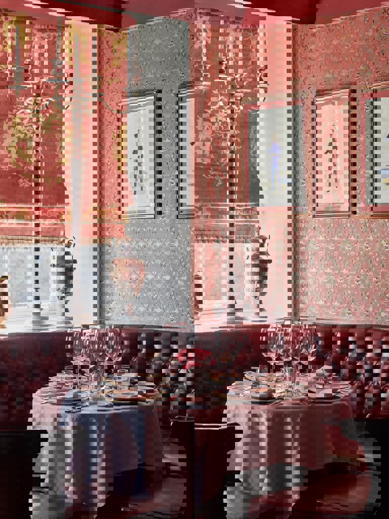 Table set up in The Curry Room Table set up in The Curry Room