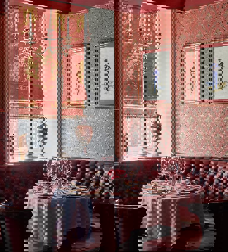 Table set up in The Curry Room Table set up in The Curry Room