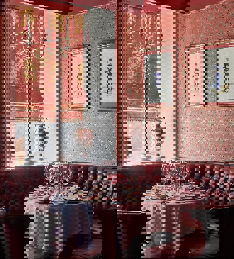 Table set up in The Curry Room Table set up in The Curry Room