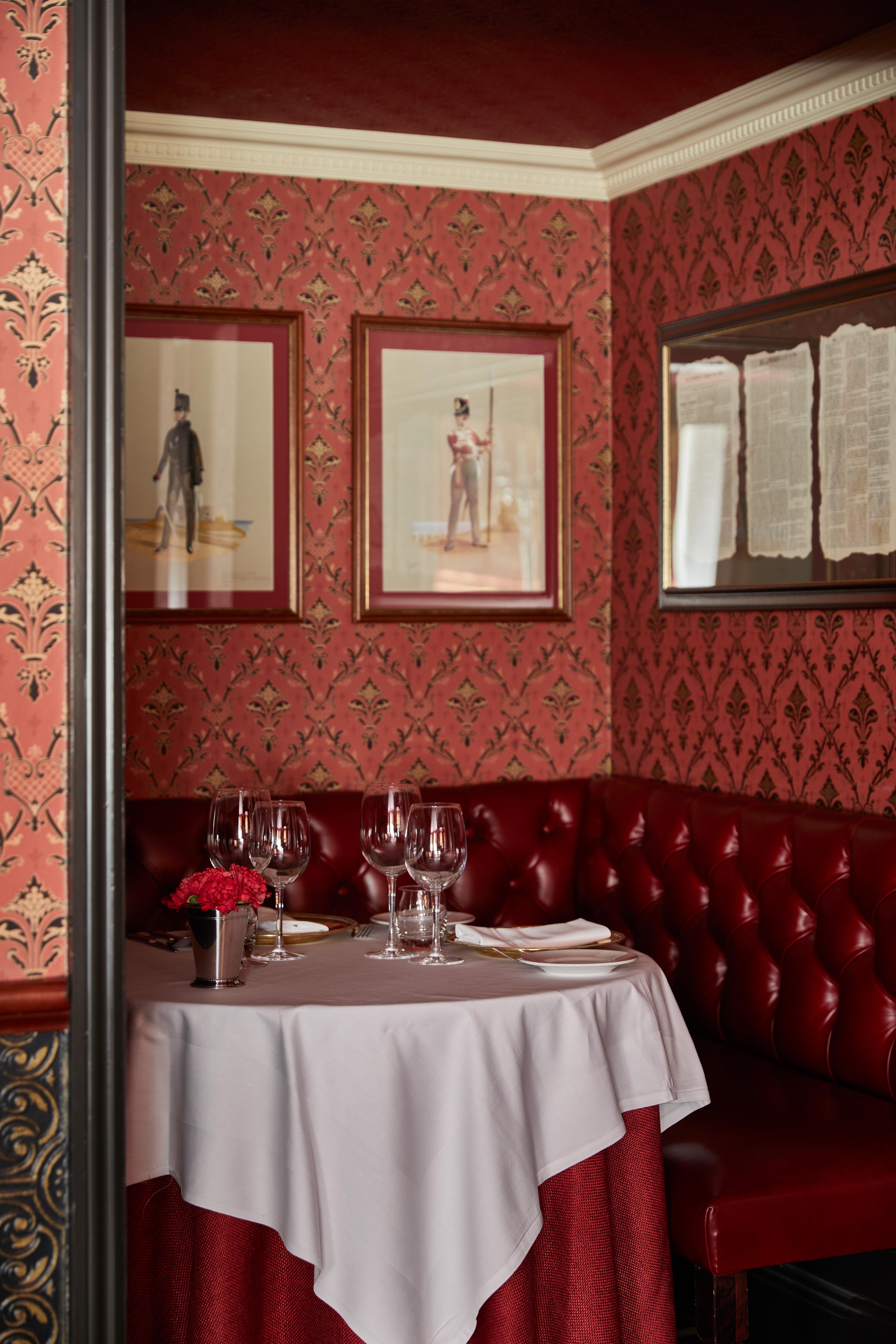 Table set up in The Curry Room
