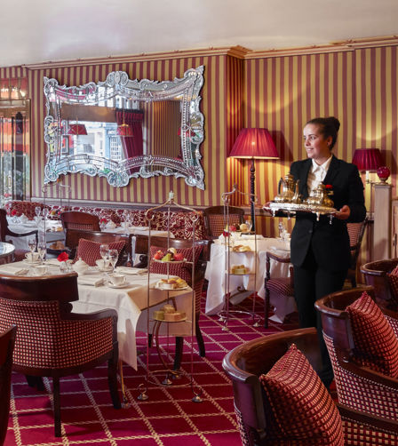 Afternoon tea service in The Palace Lounge Afternoon tea service in The Palace Lounge