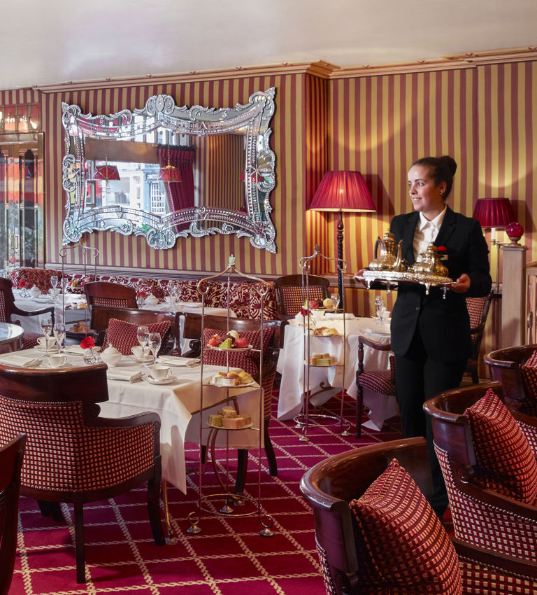 Afternoon tea service in The Palace Lounge Afternoon tea service in The Palace Lounge