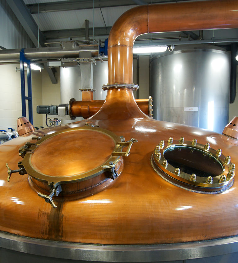 The copper mash tun of the Ardnahoe distillery on the Isle of Islay 1 The copper mash tun of the Ardnahoe distillery on the Isle of Islay 1