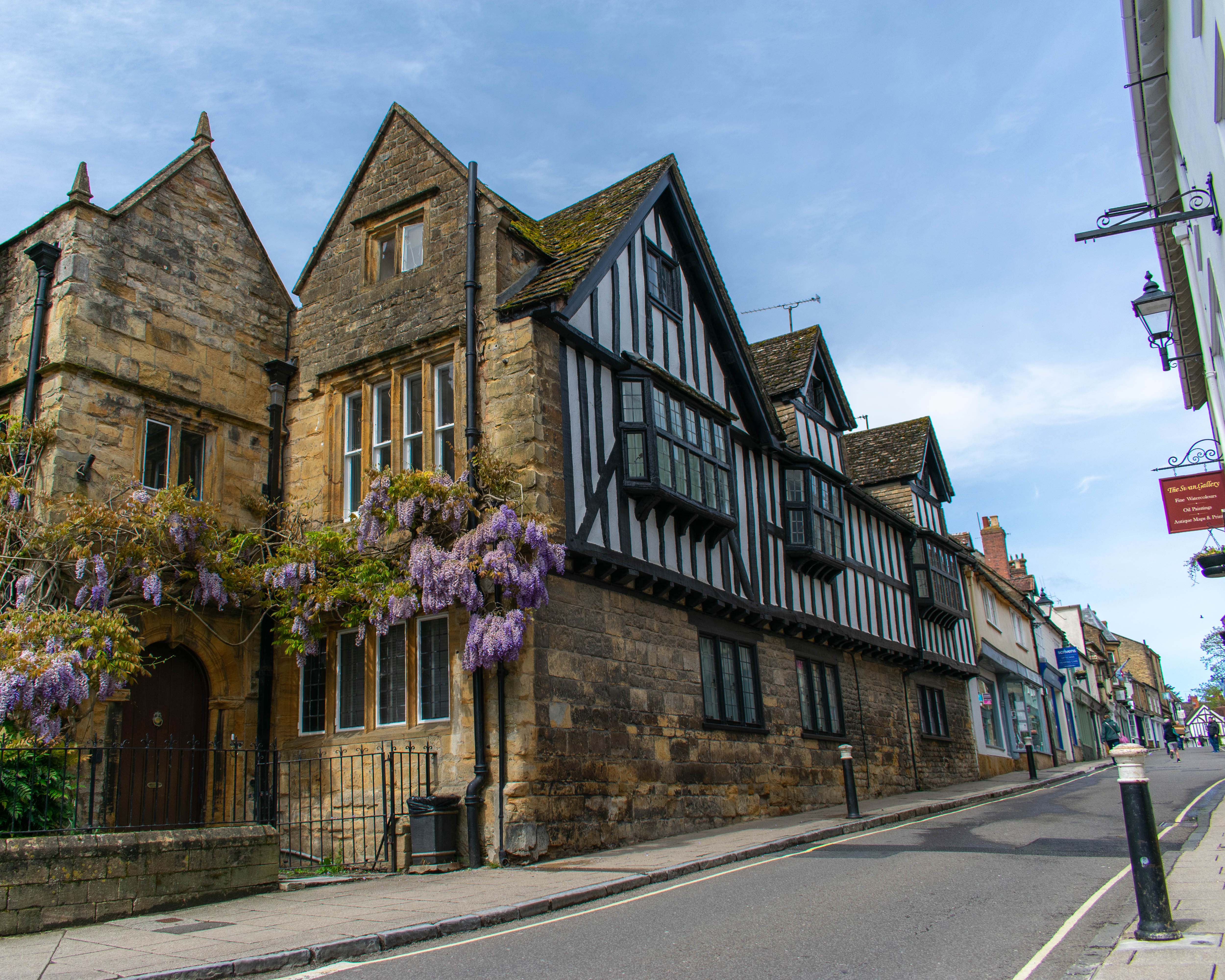 Sherborne, Dorset, A beautiful, very old historic property in the town of Sherborne in Dorset, UK
