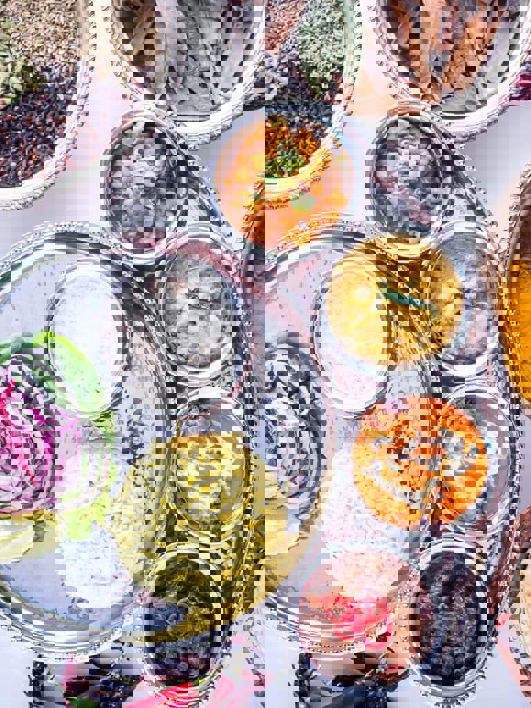 assortment of food at the Rubens Curry Room assortment of food at the Rubens Curry Room