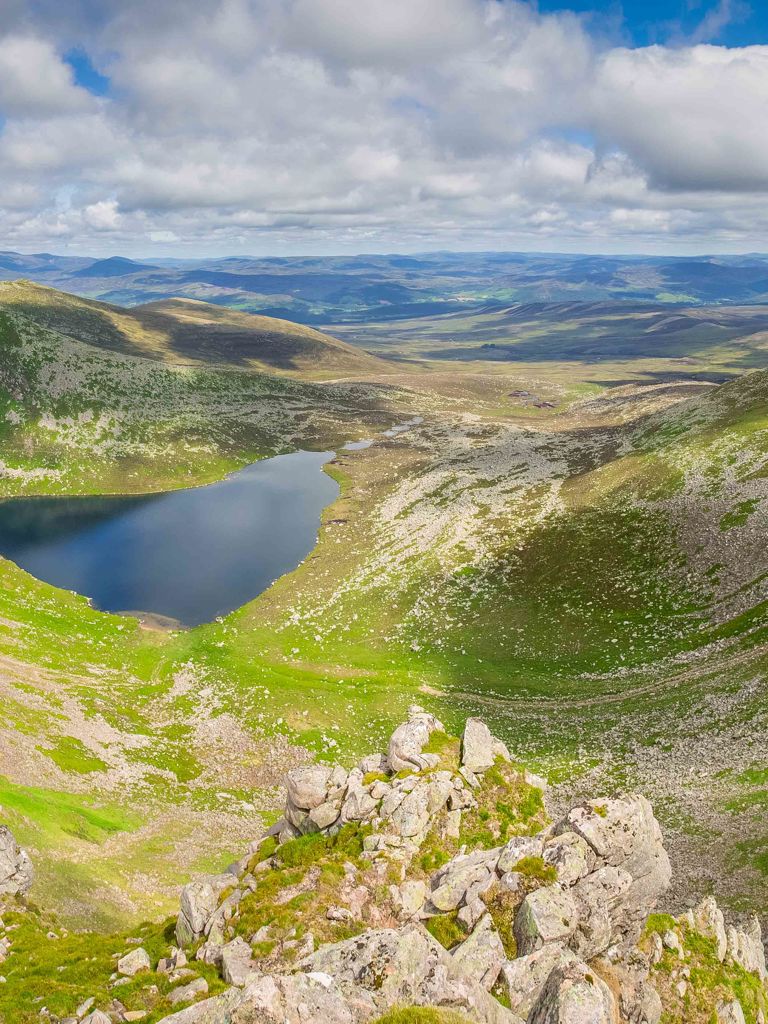 View of Lochnagar in summer, Cairngorms national park, Scotland View of Lochnagar in summer, Cairngorms national park, Scotland