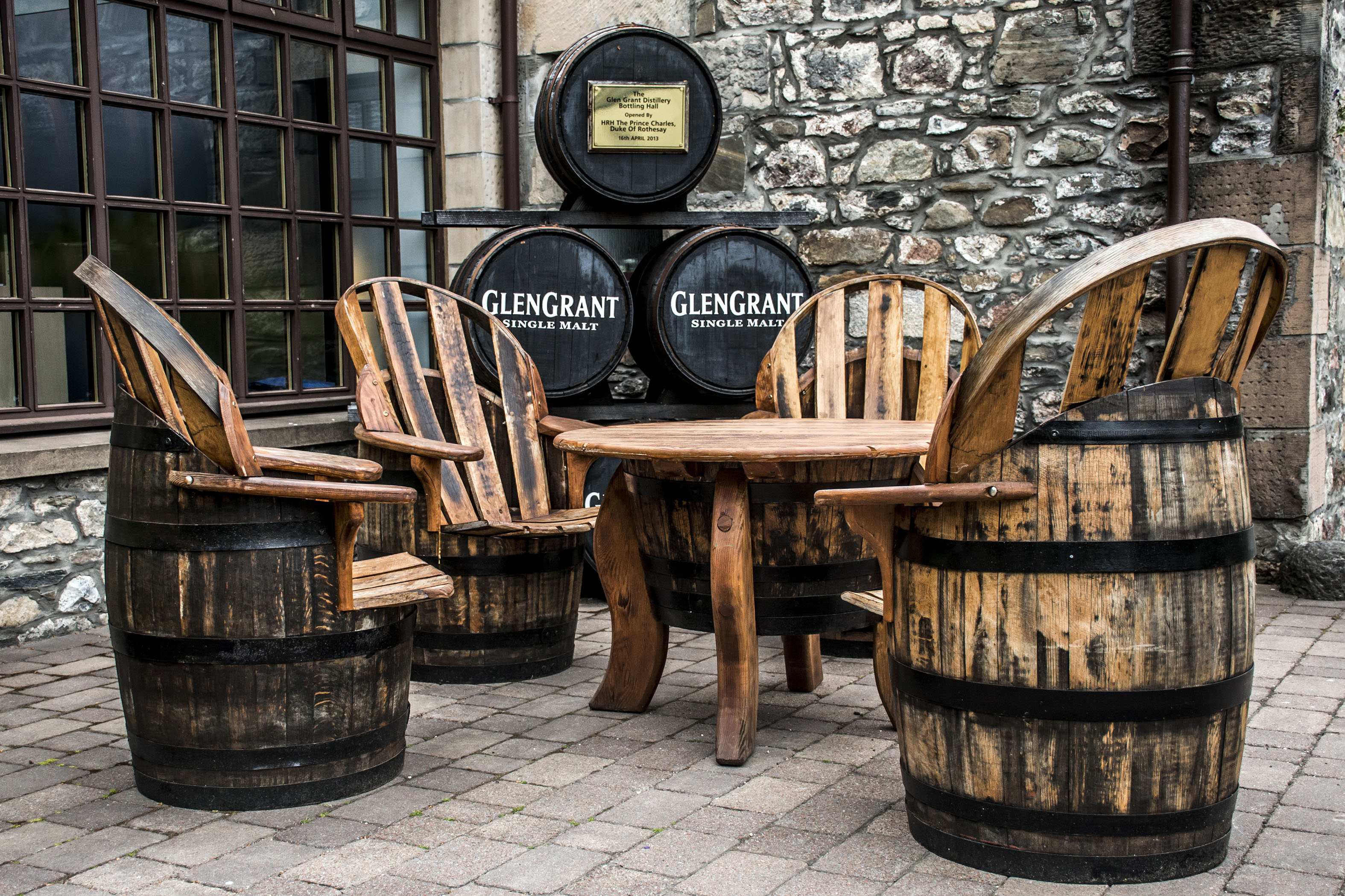 Glen Grant Speyside Single Malt Scotch Whisky Trails Distillery visit production furniture