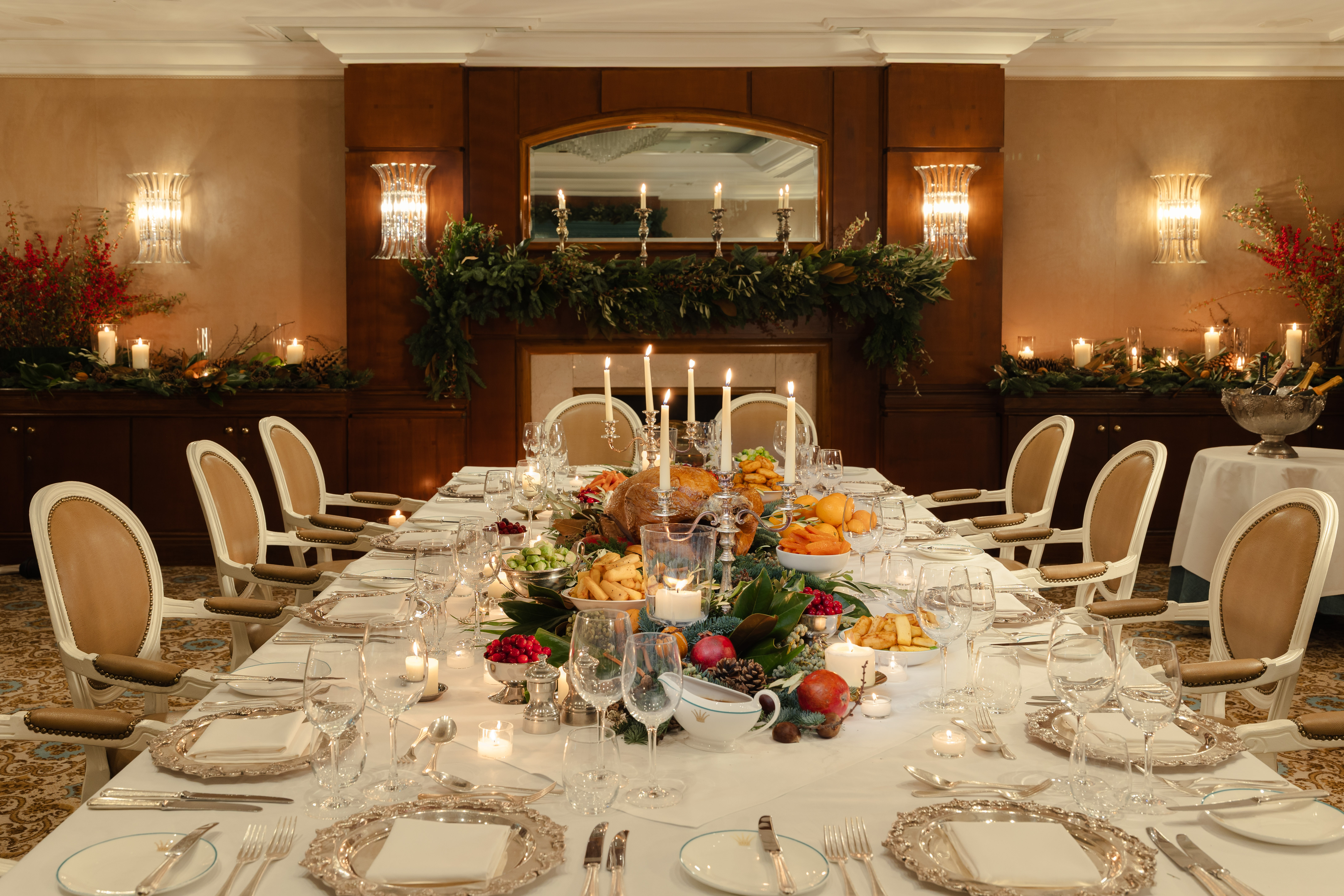 The Rubens Hotel Christmas dining table in the Rembrandt Suite