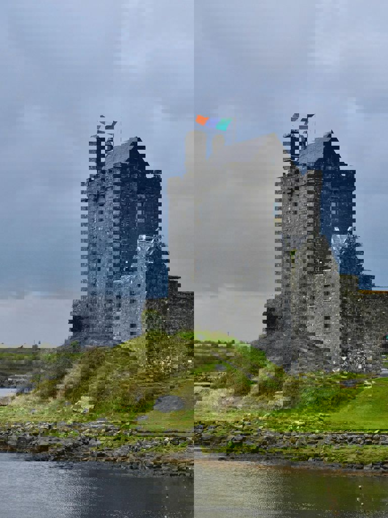 Ruins of Irish castle on an island Ruins of Irish castle on an island