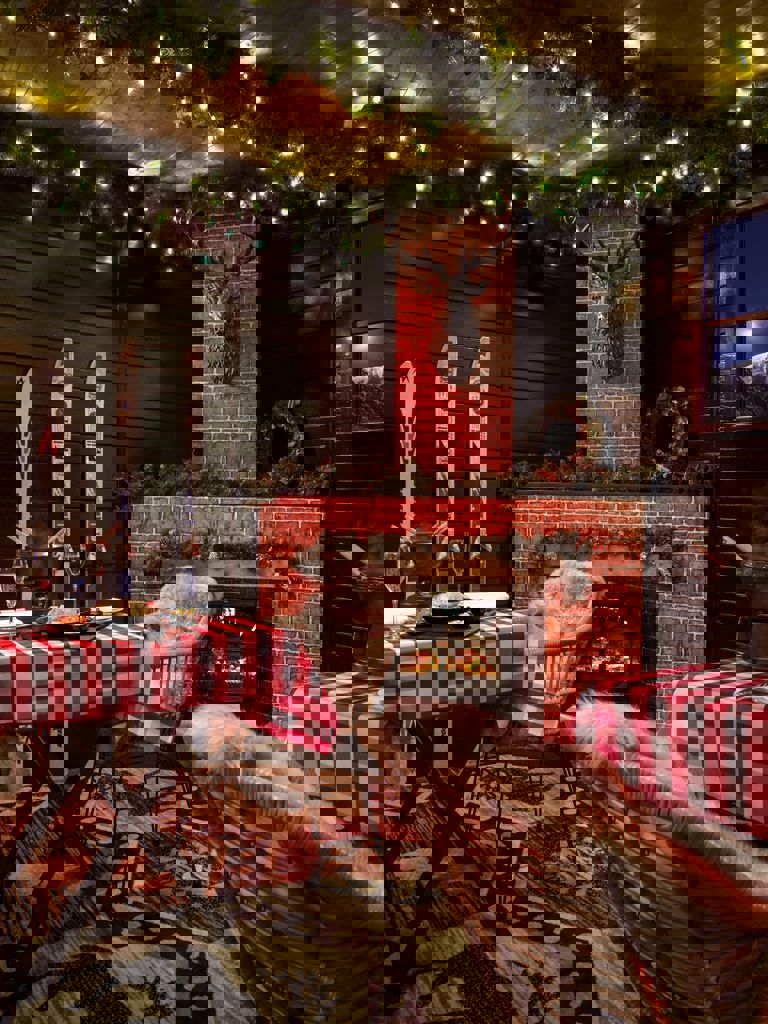 Montague Ski Lodge Fondue set up Montague Ski Lodge Fondue set up