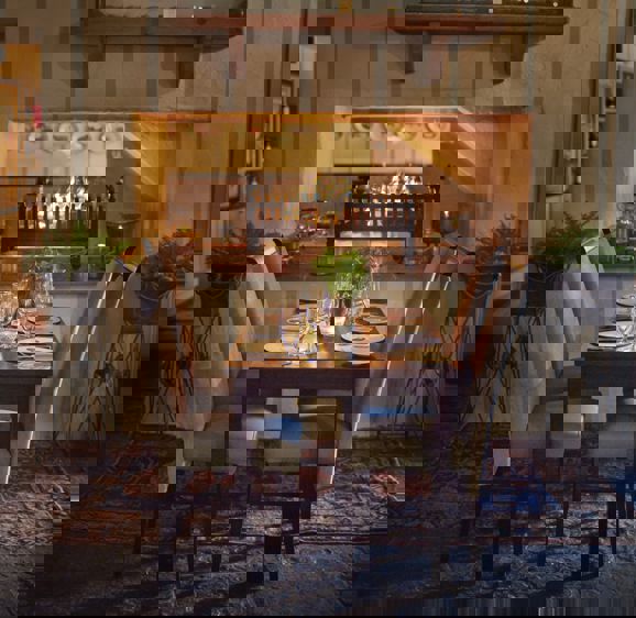 Table setting at Cullens at The Cottage, Ashford Castle Table setting at Cullens at The Cottage, Ashford Castle