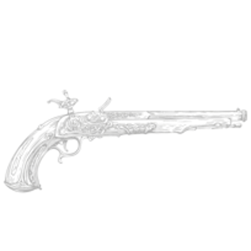 Illustration of an old hand gun