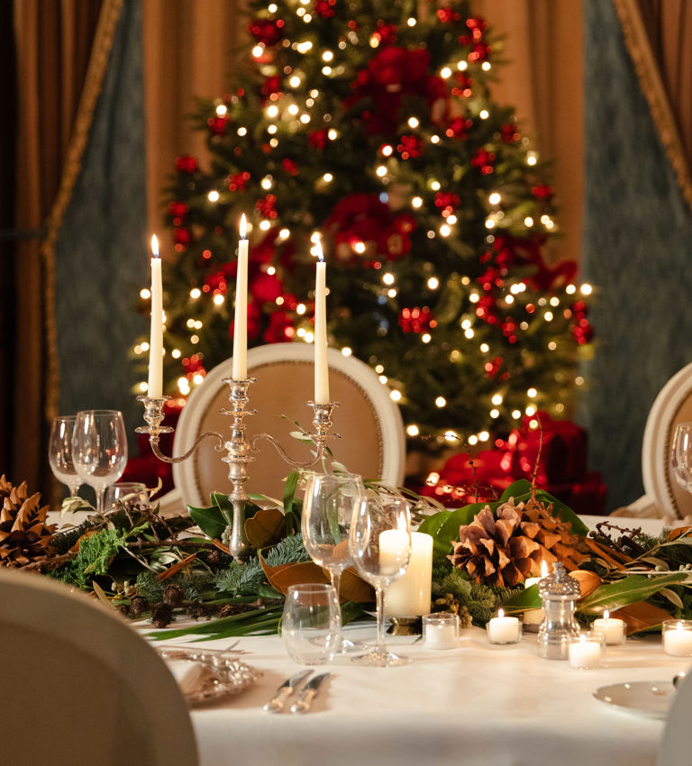 The Rubens Hotel Christmas dining table in the Rembrandt Suite The Rubens Hotel Christmas dining table in the Rembrandt Suite