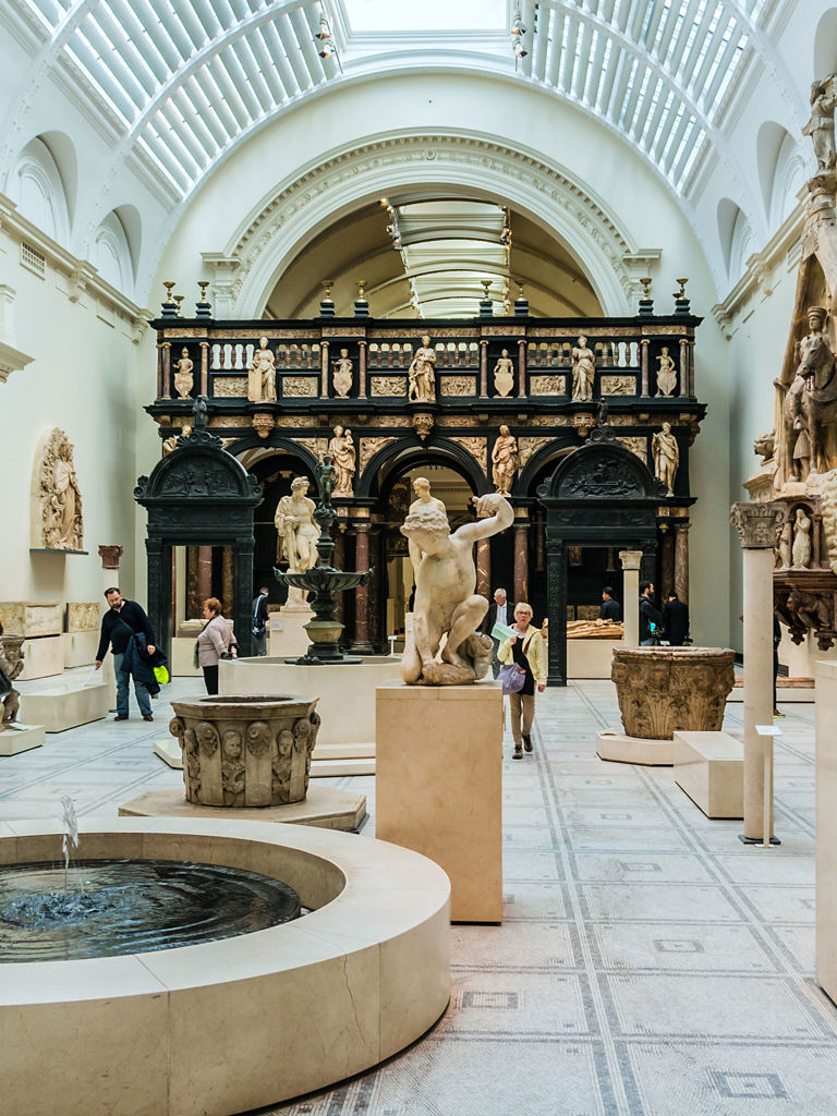 Interior view of Victoria and Albert Museum. Victoria and Albert Museum - world's largest museum of decorative arts and design. Interior view of Victoria and Albert Museum. Victoria and Albert Museum - world's largest museum of decorative arts and design.