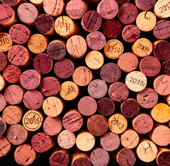 Wine corks background, shot from the top Wine corks background, shot from the top