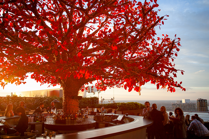 Outdoor bar at Sushi Samba