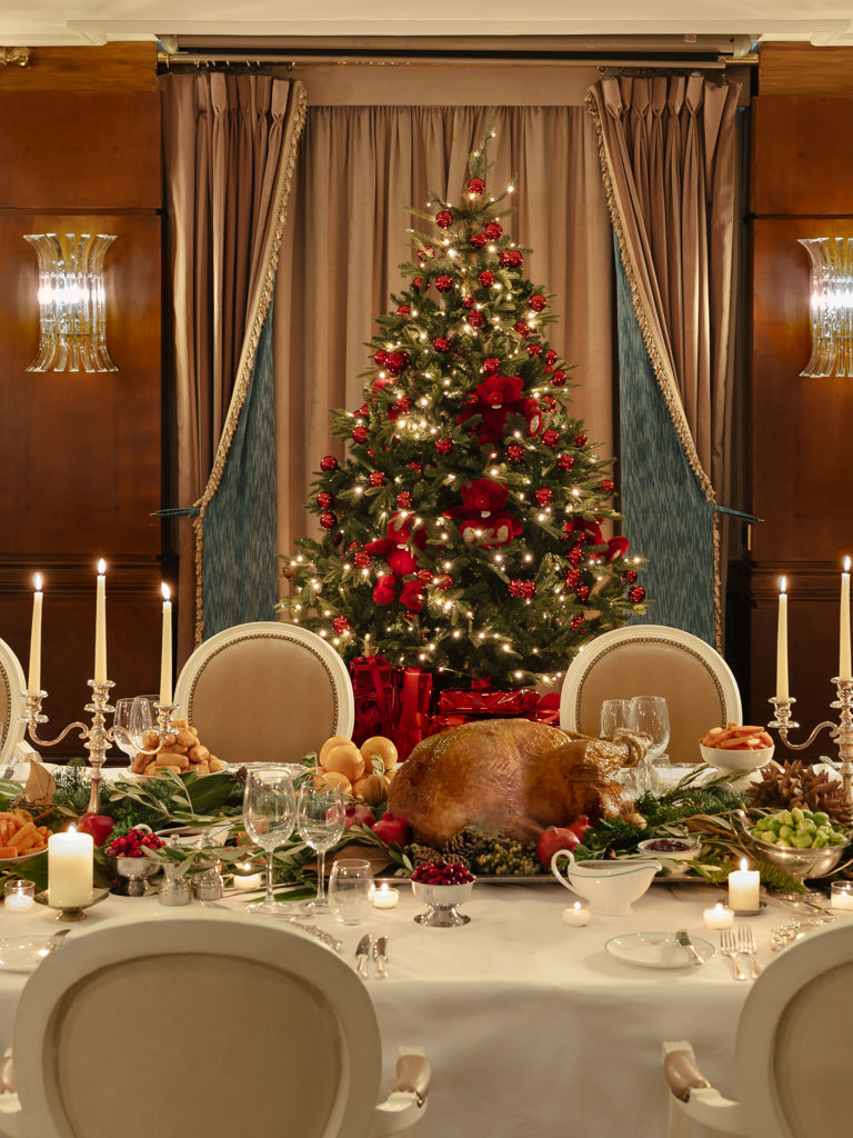 The Rubens Hotel Christmas dining table in the Rembrandt Suite The Rubens Hotel Christmas dining table in the Rembrandt Suite