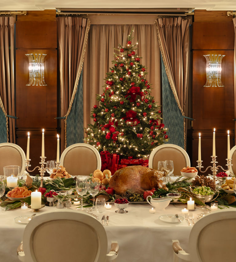The Rubens Hotel Christmas dining table in the Rembrandt Suite The Rubens Hotel Christmas dining table in the Rembrandt Suite