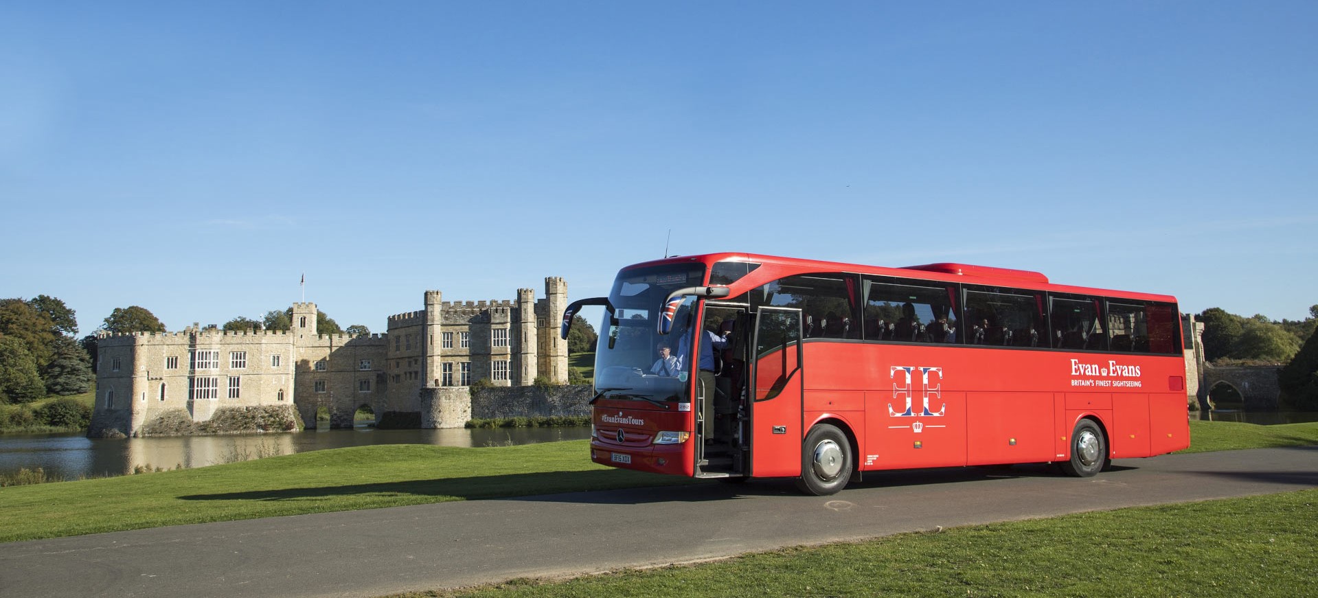 Evan Evans Bus traveling through London