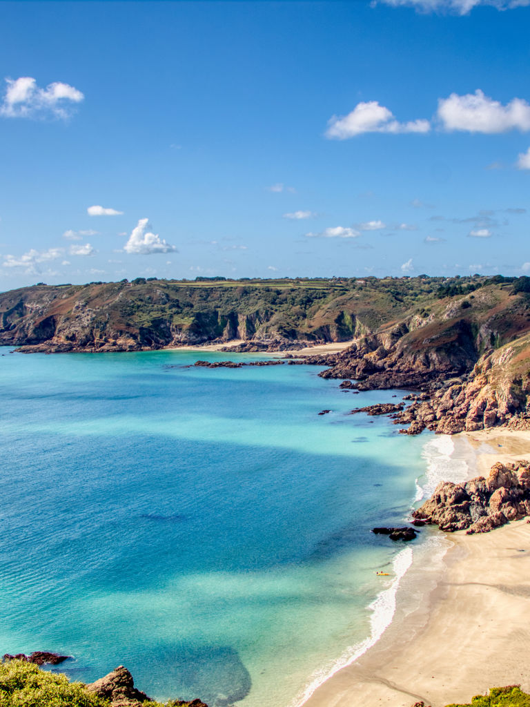 South coast cliffs of Guernsey. Looking over towards Petit Bot South coast cliffs of Guernsey. Looking over towards Petit Bot