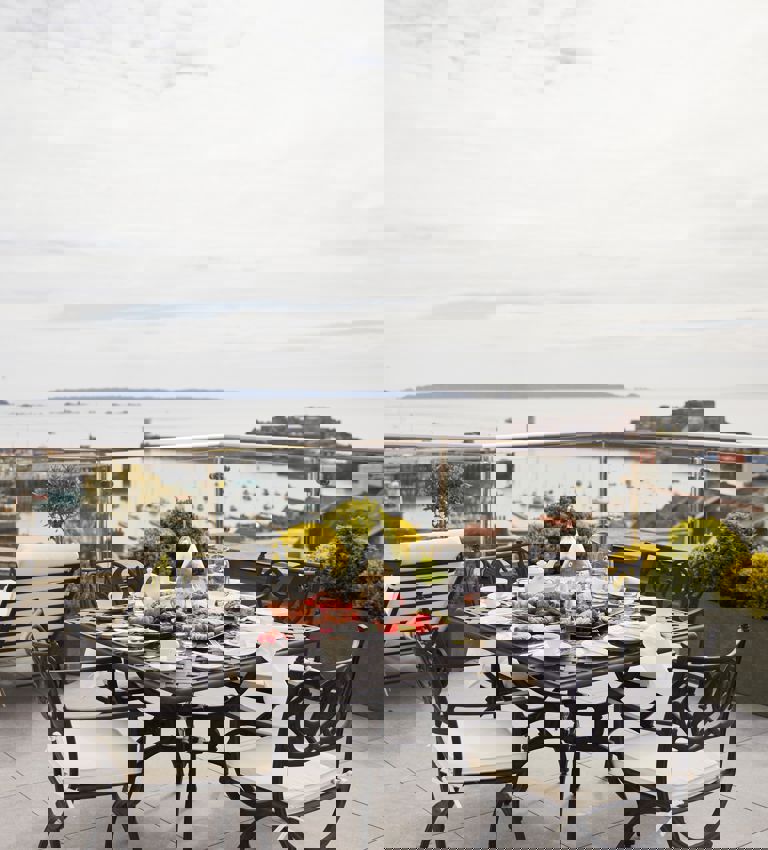 View of St Peter's Port from terrace View of St Peter's Port from terrace