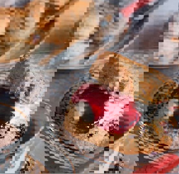 Scones with cream and jam Scones with cream and jam