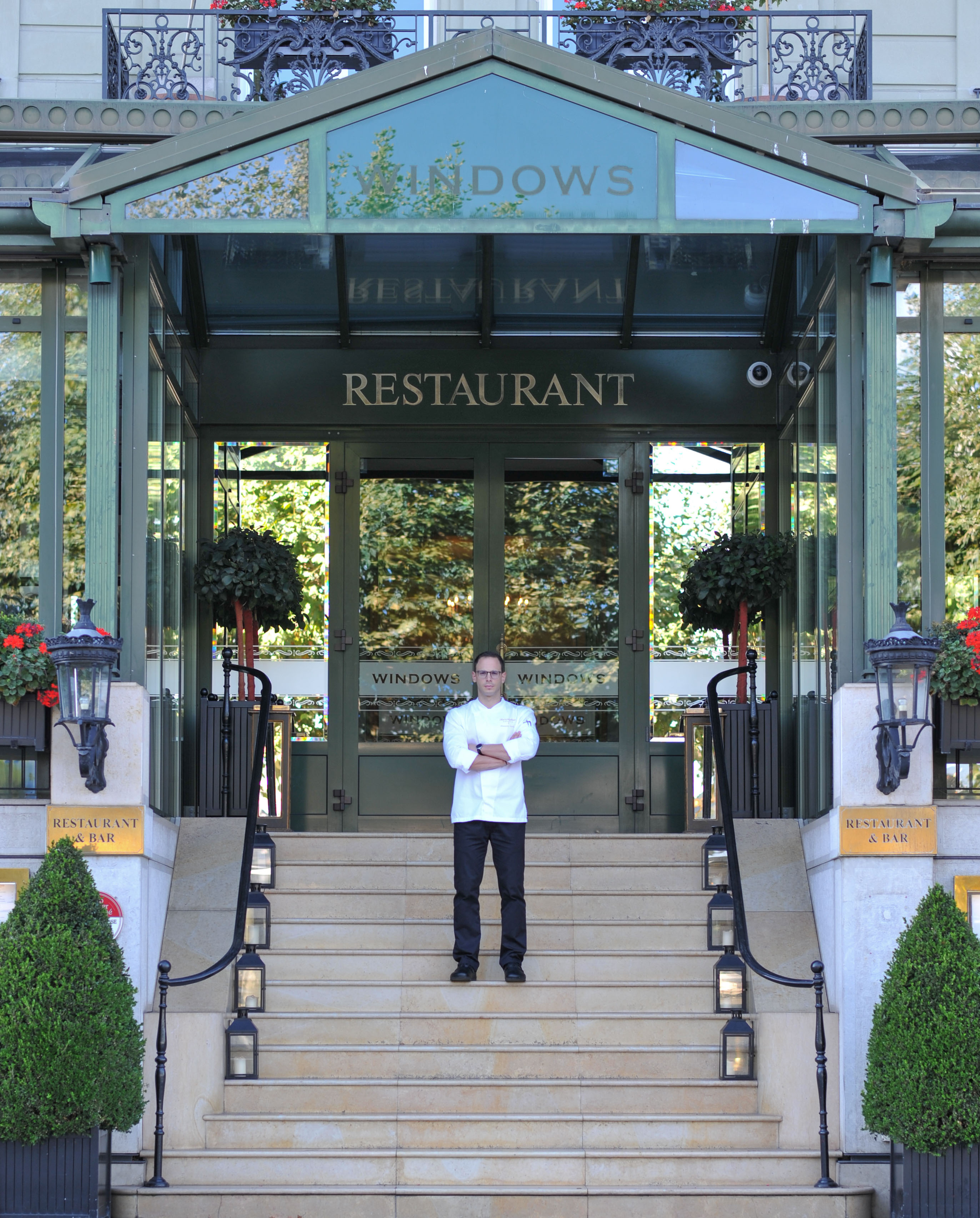 Exec Chef Alexandre Cardiga ourside Windows Restaurant