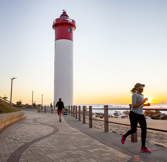 Lighthouse and the Umhlanga Promenade Lighthouse and the Umhlanga Promenade