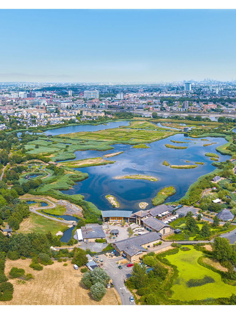 Aerial view of London Wetlands Centre Aerial view of London Wetlands Centre